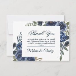 Blauer Eukalyptus floral Dankeskarte