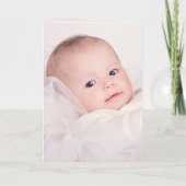 Blauer Eukalyptus-Foto-Taufe Dankeskarte (Rückseite)