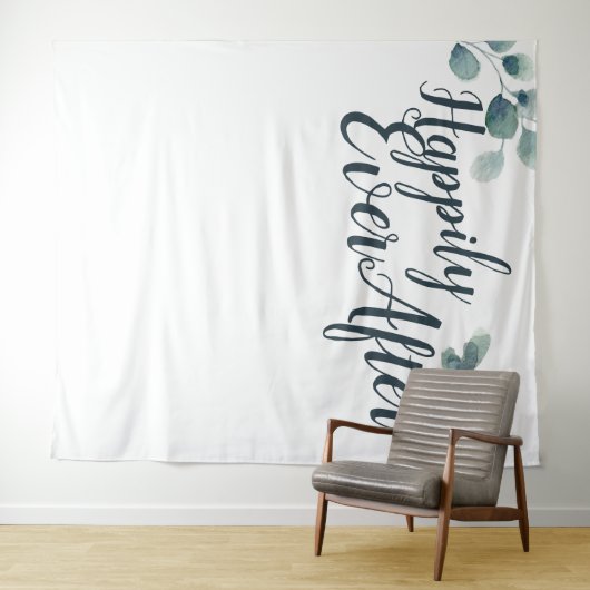 Blauer Eukalyptus glücklich für jede Hochzeit Hint Wandteppich (Beispiel (Horizontal))