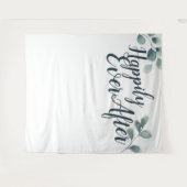 Blauer Eukalyptus glücklich für jede Hochzeit Hint Wandteppich (Vorderseite (Horizontal))