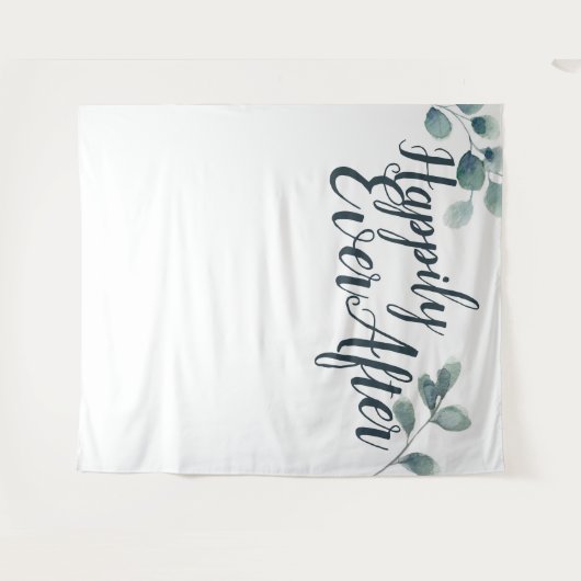 Blauer Eukalyptus glücklich für jede Hochzeit Hint Wandteppich (Vorderseite (Horizontal))