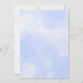 Blauer Eukalyptus Grüne Taufe Einladung (Rückseite)