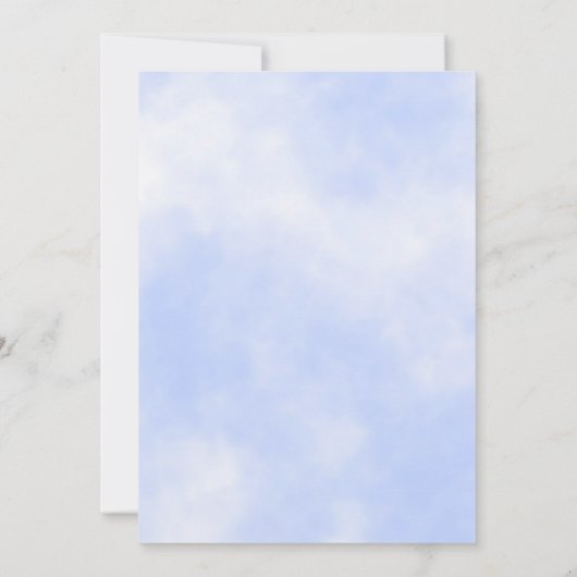 Blauer Eukalyptus Grüne Taufe Einladung (Rückseite)