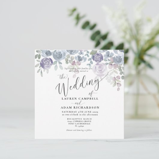 Blauer Eukalyptus-Hochzeitsempfang (Stehend Vorderseite)