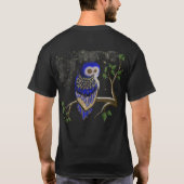 Blauer Eule T-Shirt (Rückseite)