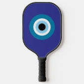 Blauer Evil Eye Pickle Ball Paddle (Vorderseite)