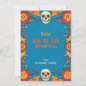 💀 Blauer ewiger Blütengrün mit eigenem Text (Vorderseite)