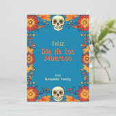💀 Blauer ewiger Blütengrün mit eigenem Text (Stehend Vorderseite)