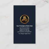 Blauer Expansion markanter Gold Lines Chauffeur Fa Visitenkarte (Rückseite)