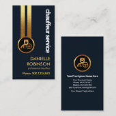 Blauer Expansion markanter Gold Lines Chauffeur Fa Visitenkarte (Vorne/Hinten)
