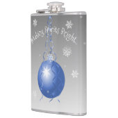 Blauer Extravaganter Weihnachtsgeschmack Flachmann (Links)