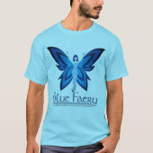 Blauer Faery-Männer-Raglan-Sweatshirt T-Shirt (Vorderseite)