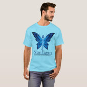Blauer Faery-Männer-Raglan-Sweatshirt T-Shirt (Vorne ganz)