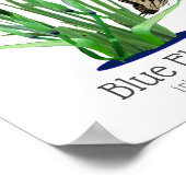 Blauer Fahne Iris und Frack Schmetterlinge Poster (Ecke)