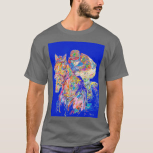 Blauer Fahrer T-Shirt