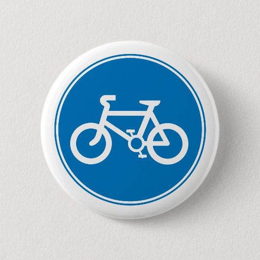 Blauer Fahrrad-Knopf Button (Vorderseite)