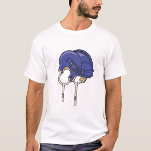 blauer Fahrradhelm T-Shirt