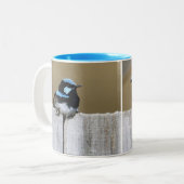 Blauer Fairy-Wren-Tasse Zweifarbige Tasse (Vorderseite Links)