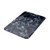 Blauer Fake Fur Badematte (Schrägansicht)