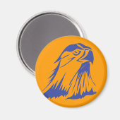 Blauer Falcon Button Magnet (Vorderseite/Rückseite)