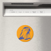 Blauer Falcon Button Magnet (In Situ (Geschirrspüler))