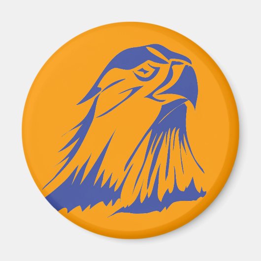 Blauer Falcon Button Magnet (Vorne)