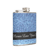 Blauer falscher Glitter - Verlieren Sie niemals Ih Flachmann (Rechts)