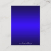 Blauer Falttisch Platzkarte (Rückseite)