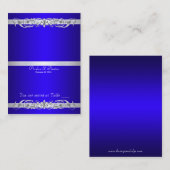 Blauer Falttisch Platzkarte (Vorne/Hinten)