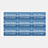 Blauer Farbblock-Klebeetikett-Rechteck Etiketten (Blatt)