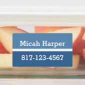 Blauer Farbblock-Klebeetikett-Rechteck Etiketten (Befestigt)