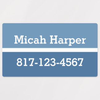 Blauer Farbblock-Klebeetikett-Rechteck Etiketten
