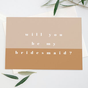 Blauer Farbblock wird mein Bridesmaid sein Save The Date