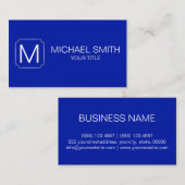 Blauer Farbhintergrund Visitenkarte (Vorne/Hinten)