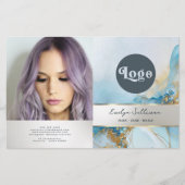 Blauer Farbmarmor (Vorderseite)