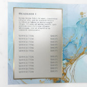 Blauer Farbmarmor-Dreifach-Broschüre Dreifach Gefaltete Karte (Innen Erste Seite)