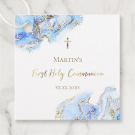 Blauer Farbmarmor Erste Heilige Kommunion Geschenkanhänger