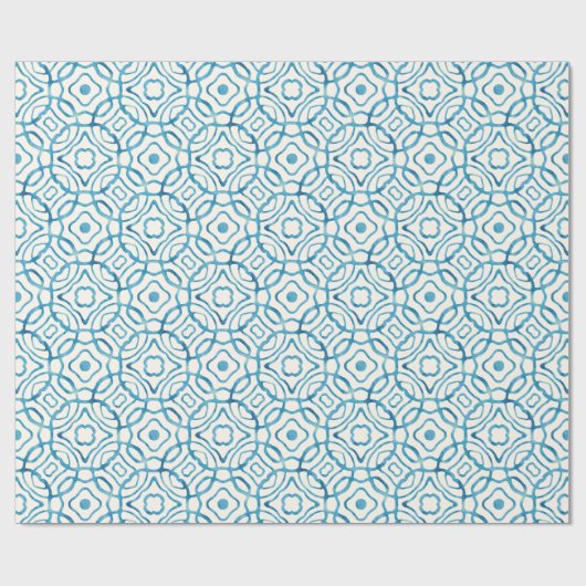 Blauer Farbquatrefolienblock Print Geschenkpapier (Flach)