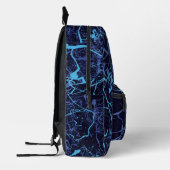 Blauer Farbspritzer Bedruckter Rucksack (Links)