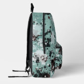 Blauer Farbspritzer-Monogramm Bedruckter Rucksack (Links)