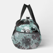 Blauer Farbspritzer-Monogramm-Turnbeutel Duffle Bag (Rechts)