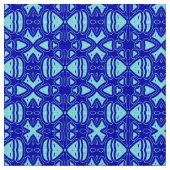 Blauer Farbstoff Druckmuster Design Stoff (Nahaufnahme)