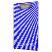 Blauer Farbstreifen Funky Muster Klemmbrett (Links)
