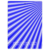 Blauer Farbstreifen Funky Muster Klemmbrett (Rückseite)