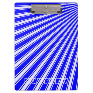 Blauer Farbstreifen Funky Muster Klemmbrett