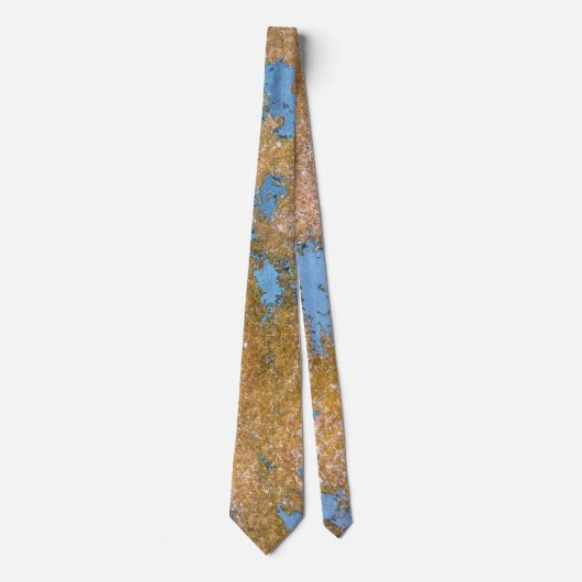 Blauer Farbton Abstrakt Krawatte (Vorderseite)