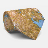 Blauer Farbton Abstrakt Krawatte (Gerollt)