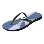 Blauer Farbton, grafisch Badesandalen (Schrägansicht)
