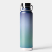 Blauer Farbton mit Extravaganter Texterfrischung Trinkflasche (Rückseite)