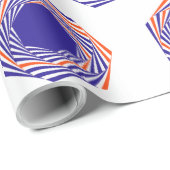 Blauer Farbton Sphere Graphics Abstrakt Art Muster Geschenkpapier (Rolleneckpunkt)